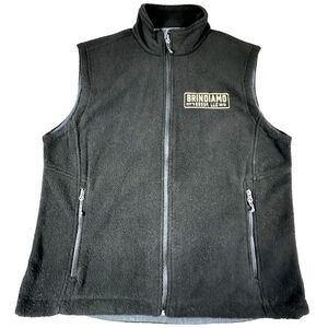 Port Authority Vest Men's L Black Brindiamo Premium Whiskey Full Zip Fleece